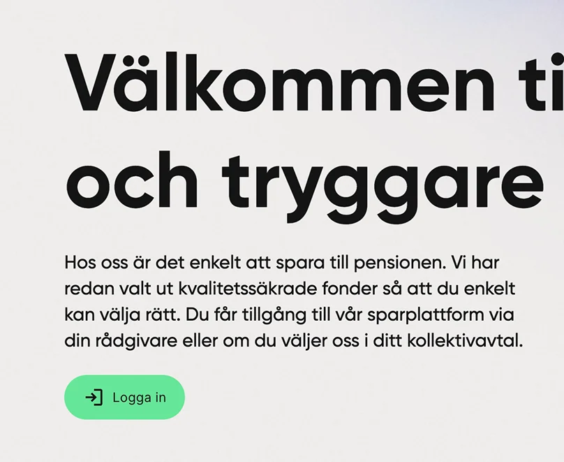 Screenshot av futur pension